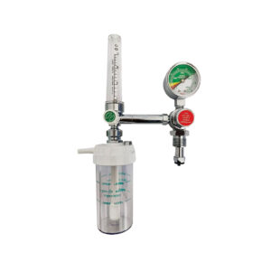 tech am oxygen regulator with flowmeter & plastic humidifier bottle