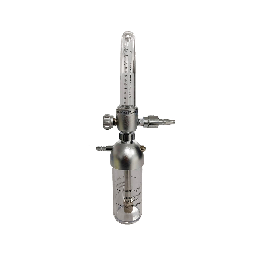 Tech am Flowmeter Single Oxygen with Wall Probe & Humidifier Bottle Alluminium Base