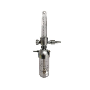 tech am flowmeter single oxygen with wall probe & humidifier bottle alluminium base