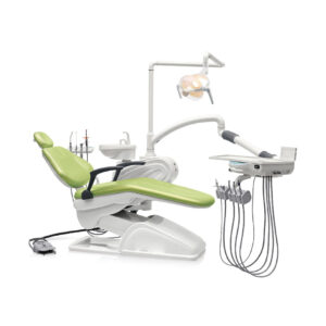 Dental unit with compressor and 2 stools