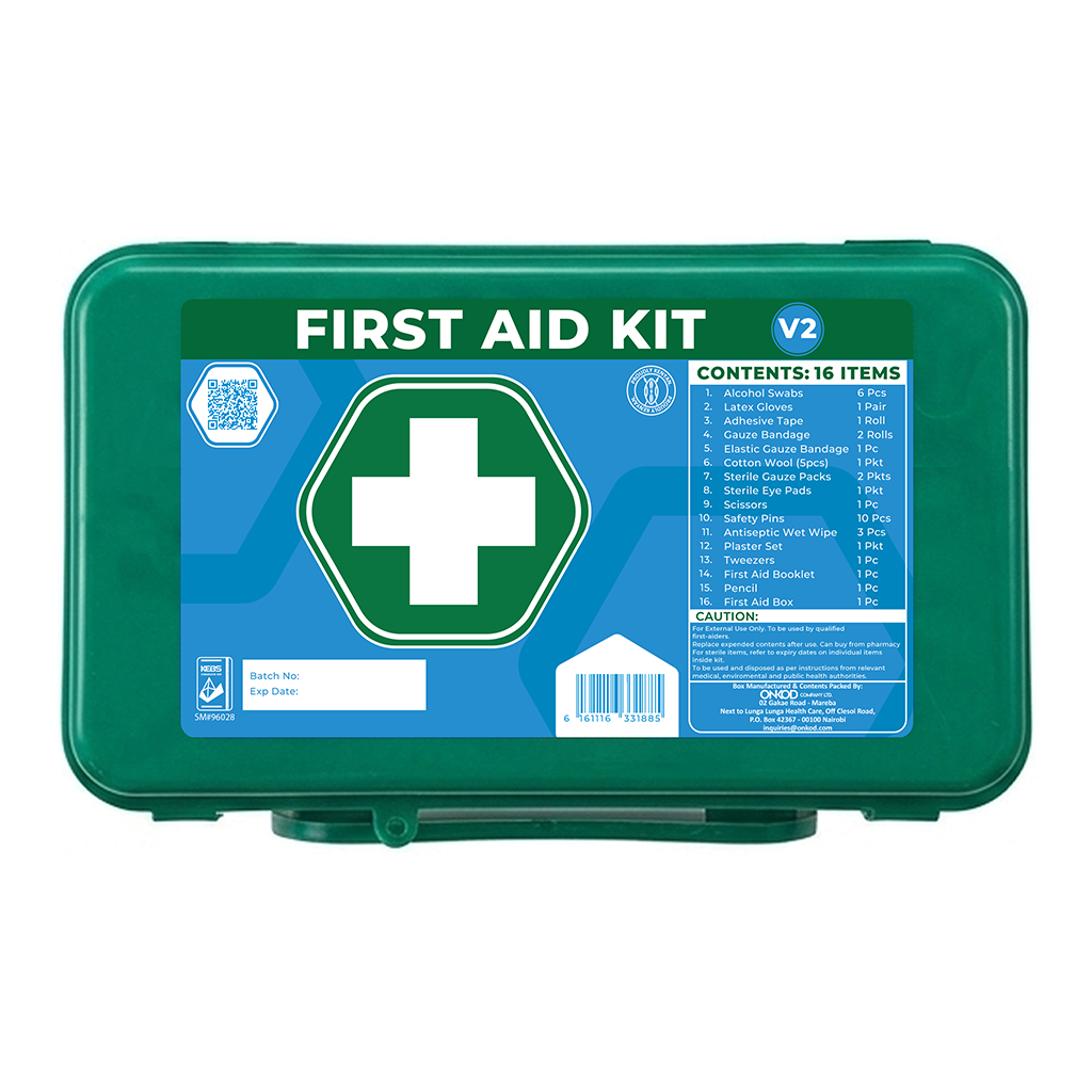 Plastic First Aid Box V2 with 16 Items