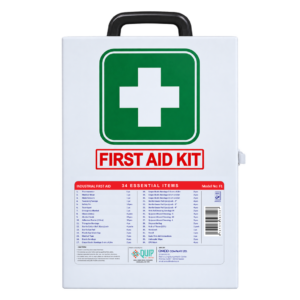 Metallic Industrial First Aid Kit F1 with 34 Items