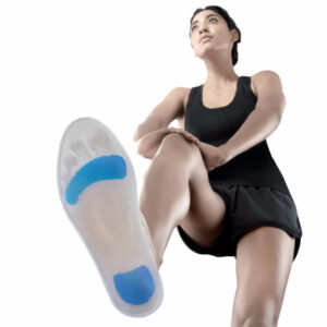 Silicone Orthopedic Insoles with Dual Gel