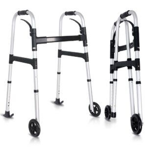 Walking frame paed with wheels