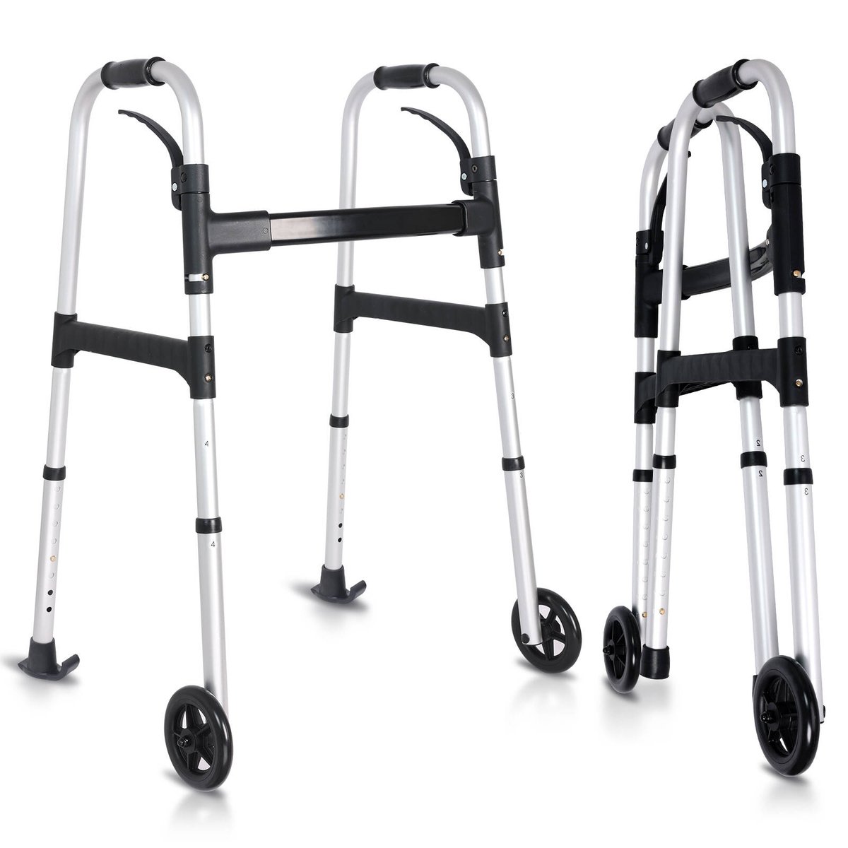 Walking frame paed with wheels