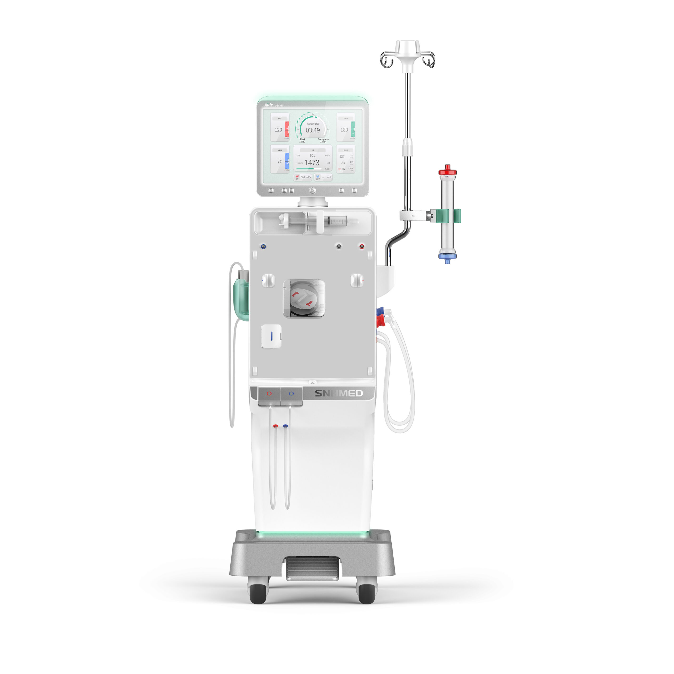 Hemodialysis Machine Aide 1Single pump with Bi-cartridge holder Ultrapure dialysis module (double)