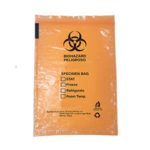 Biohazard Specimen Bag with Kangaroo Pocket