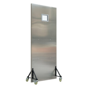 Medical Radiation Protection ScreenDimensions:100cm*200cm30cm x 40cm lead glass window;Stainless steel panel, galvanized square tube frame; Lead plate inner lining; Wheels per leaf with brakes.2mmPb