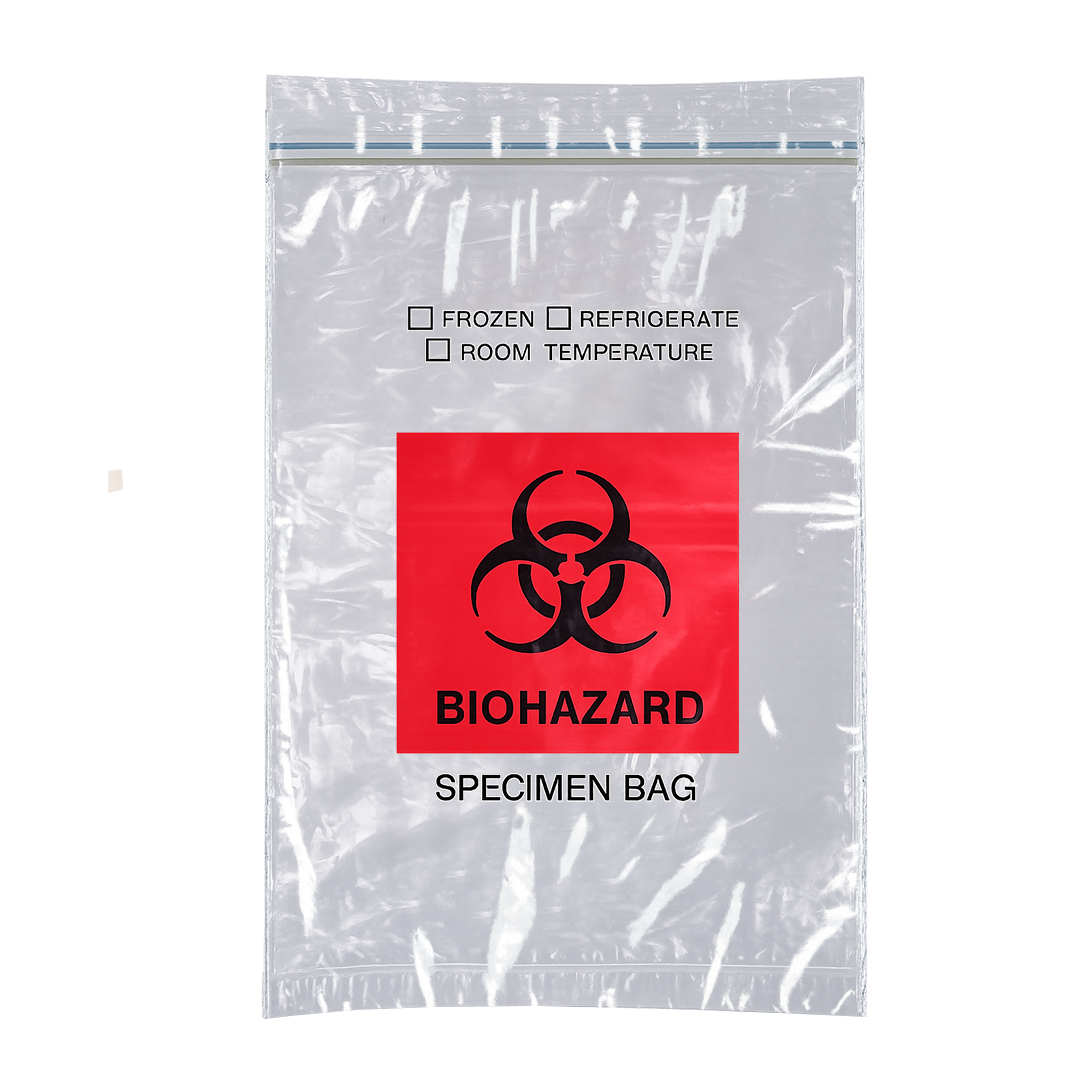 Biohazard Specimen Bag with Kangaroo Pocket